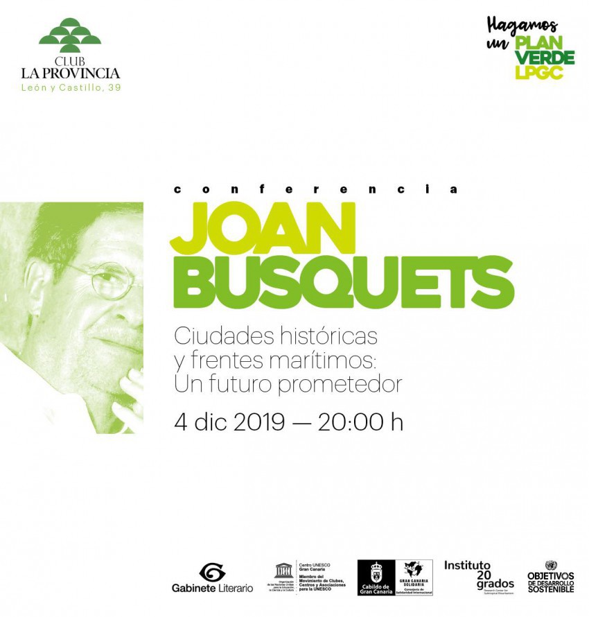 Próxima conferencia de Joan Busquets sobre ciudades históricas y frentes marítimos
